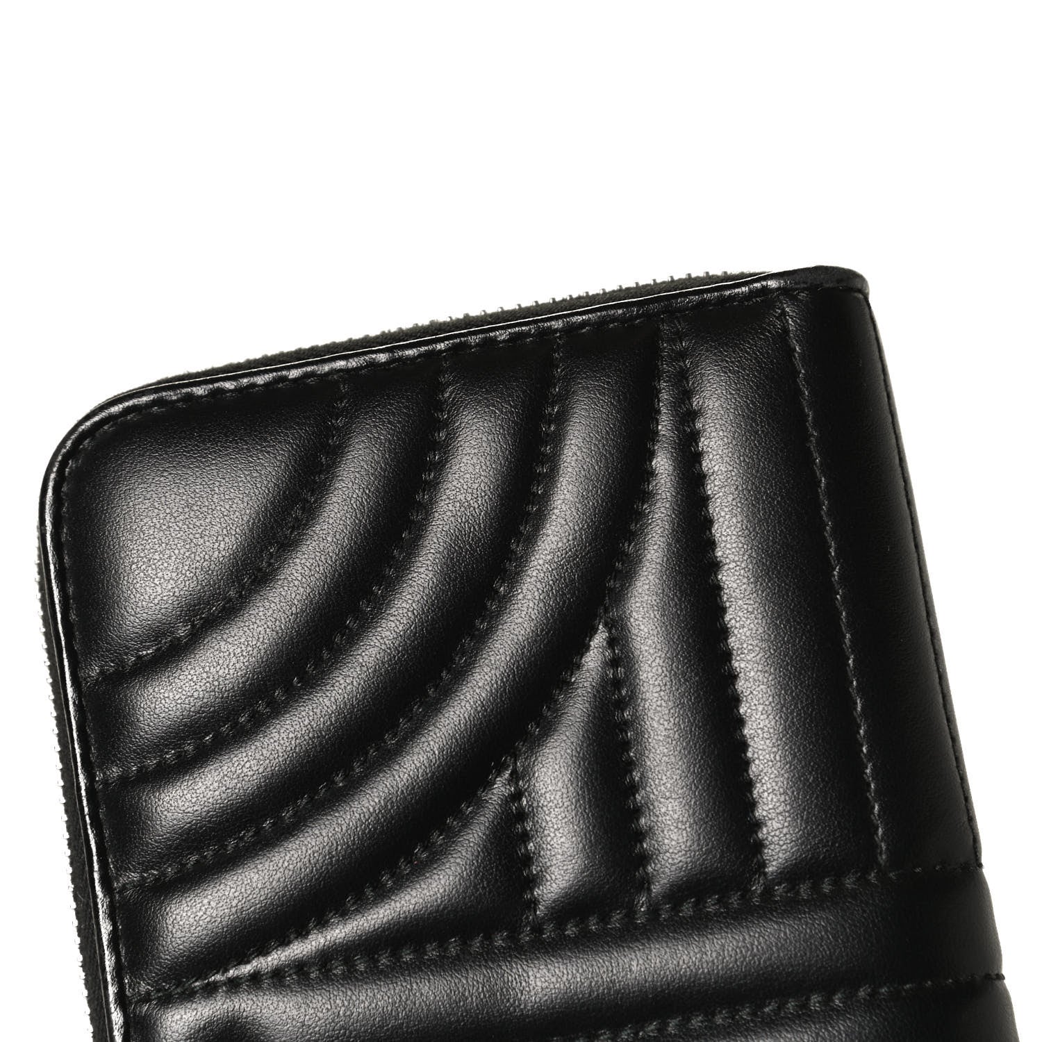 Prada Soft Calfskin Diagramme Zip Around Wallet Black 13 of 13