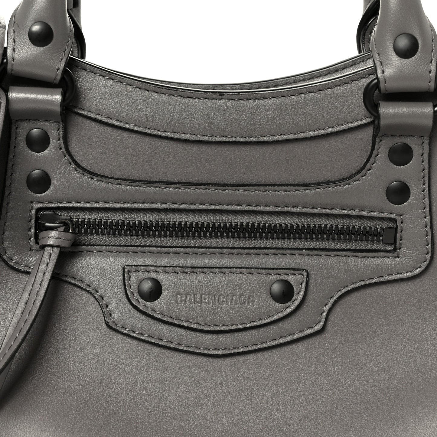 Smooth Calfskin Neo Classic Black Hardware S City Dark Grey