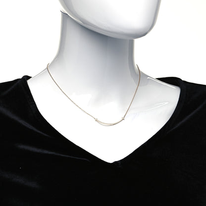 Tiffany 18K Yellow Gold Diamond Small T Smile Pendant Necklace 14 of 14