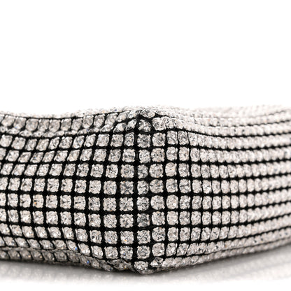 Alexander Wang Mesh Crystal Rhinestone Mini Heiress Pouch Black Silver 8 of 10