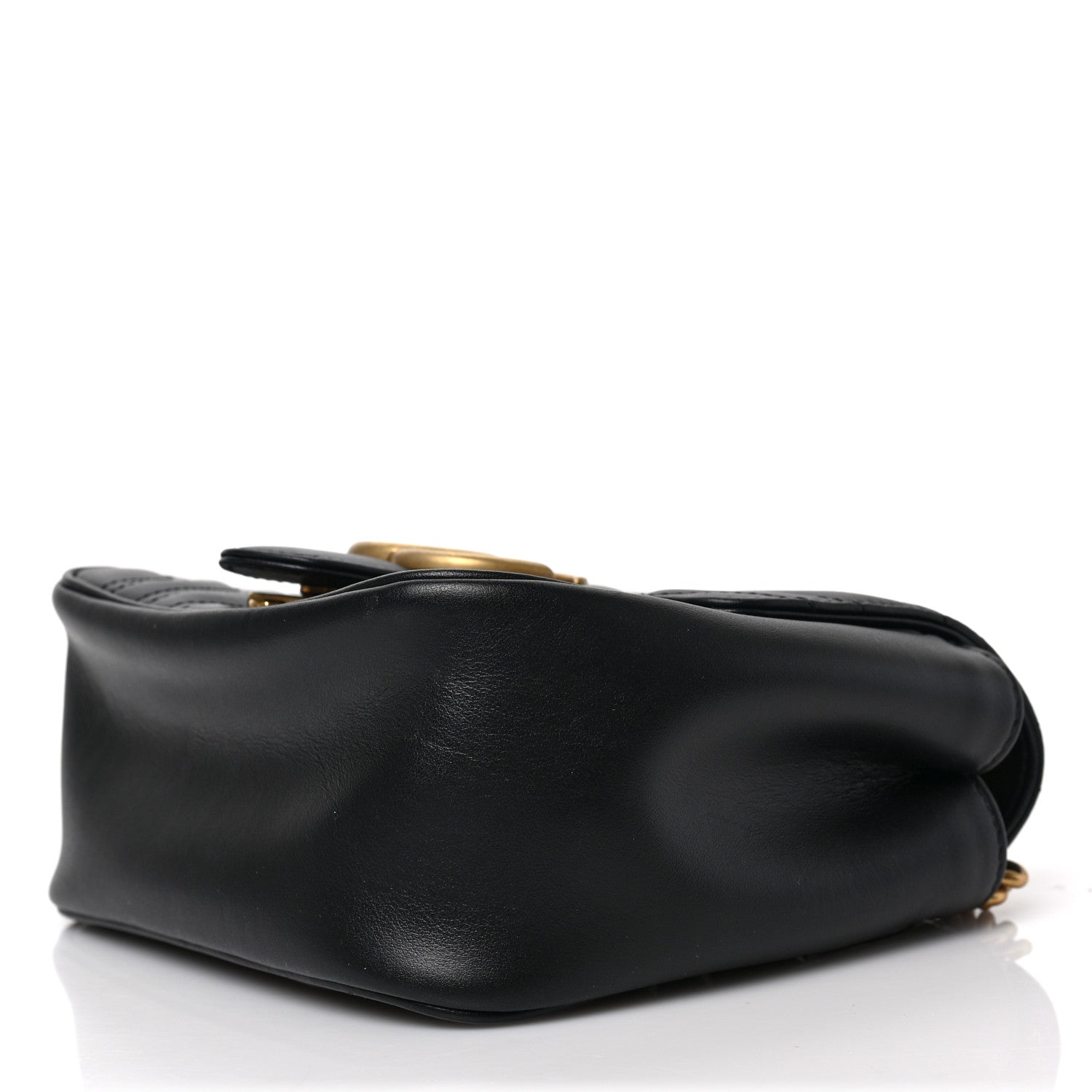 Gucci Calfskin Matelasse Mini GG Marmont Square Shoulder Bag Black 8 of 8