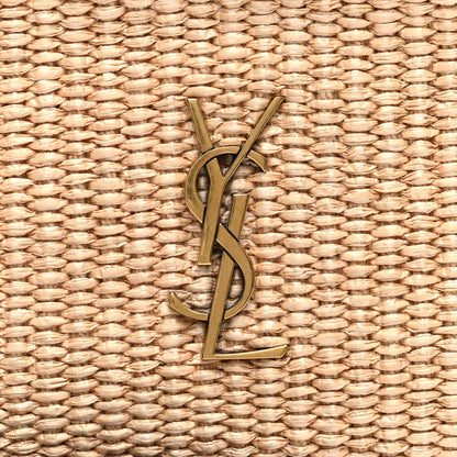 Saint Laurent Raffia Canvas Monogram Mini Lou Camera Bag Beige Black 8 of 10