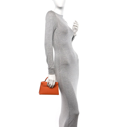 Hermes Epsom Mini Kelly Sellier 20 Orange 2 of 11