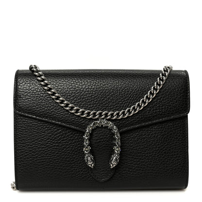 Gucci Calfskin Mini Dionysus Chain Wallet Black 1 of 10