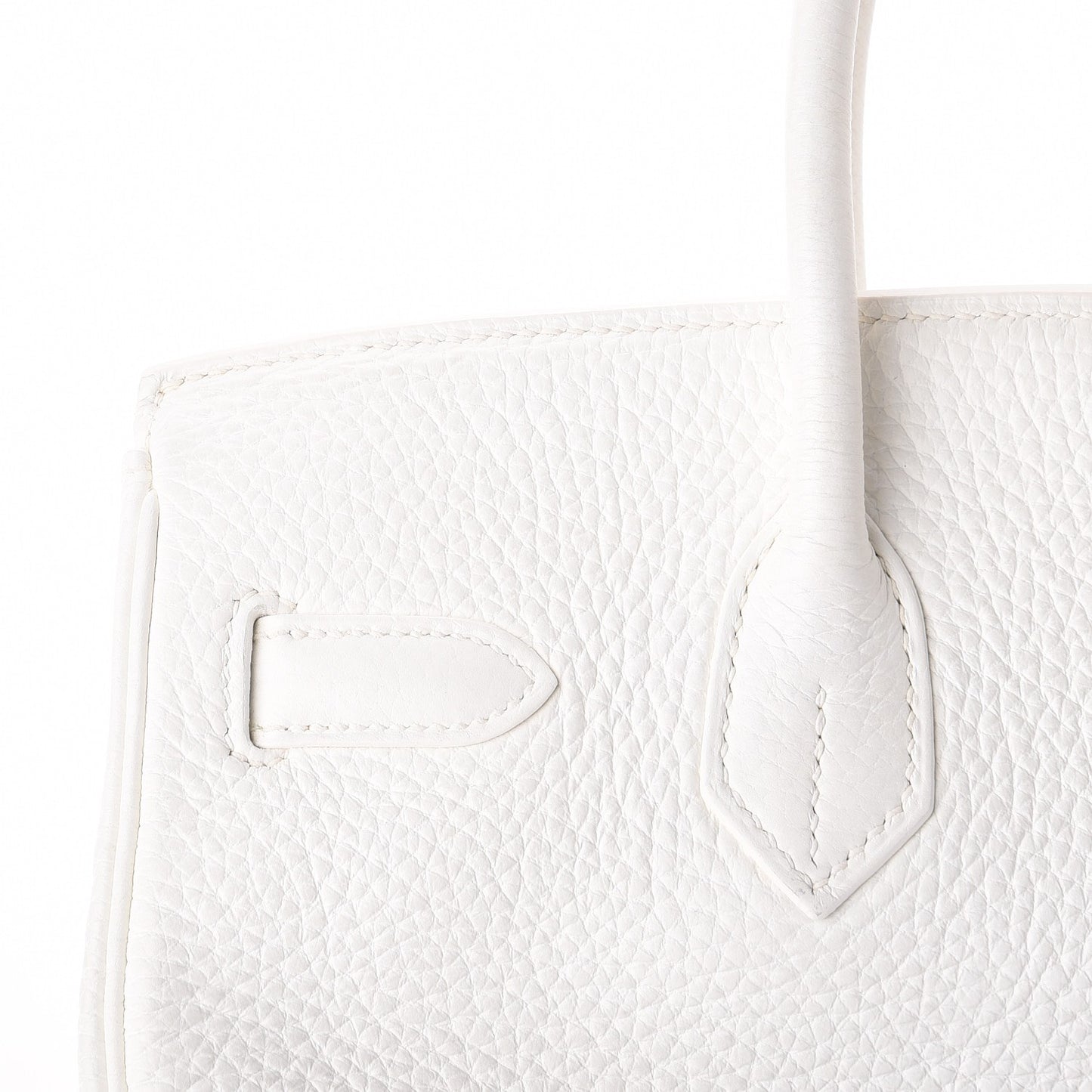 Taurillon Clemence Birkin 30 White
