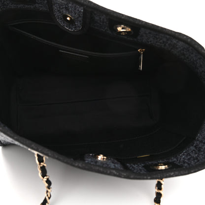 Chanel Mixed Fibers Calfskin Small Deauville Tote Black 5 of 9