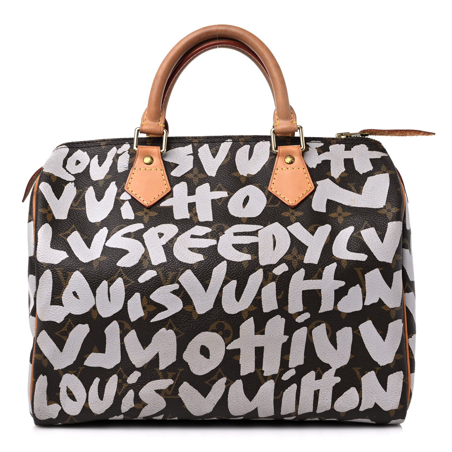 Louis Vuitton Monogram Graffiti Speedy 30 Silver 1 of 17