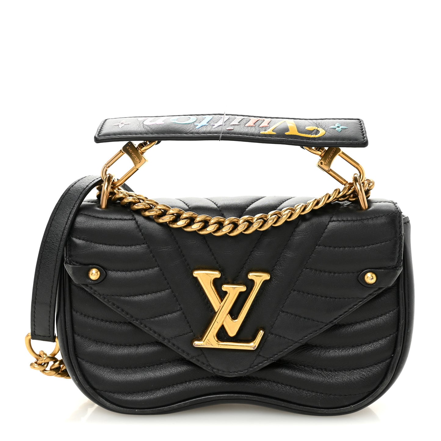 Calfskin New Wave Chain MM Black
