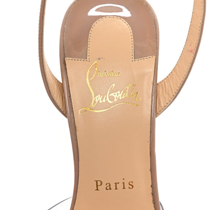 Christian Louboutin PVC Calf Alicoco Spikaqueen 100 Pumps 37 Nude 7 of 14