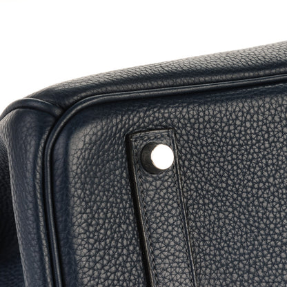Hermes Taurillon Clemence Birkin 35 Bleu De Prusse 11 of 26