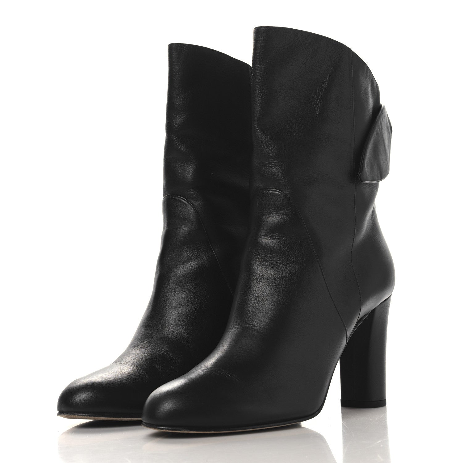 Jimmy Choo Smooth Calfskin Malene 85 Bow Ankle Boots 41 Black 4 of 9