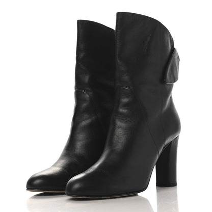 Jimmy Choo Smooth Calfskin Malene 85 Bow Ankle Boots 41 Black 4 of 9