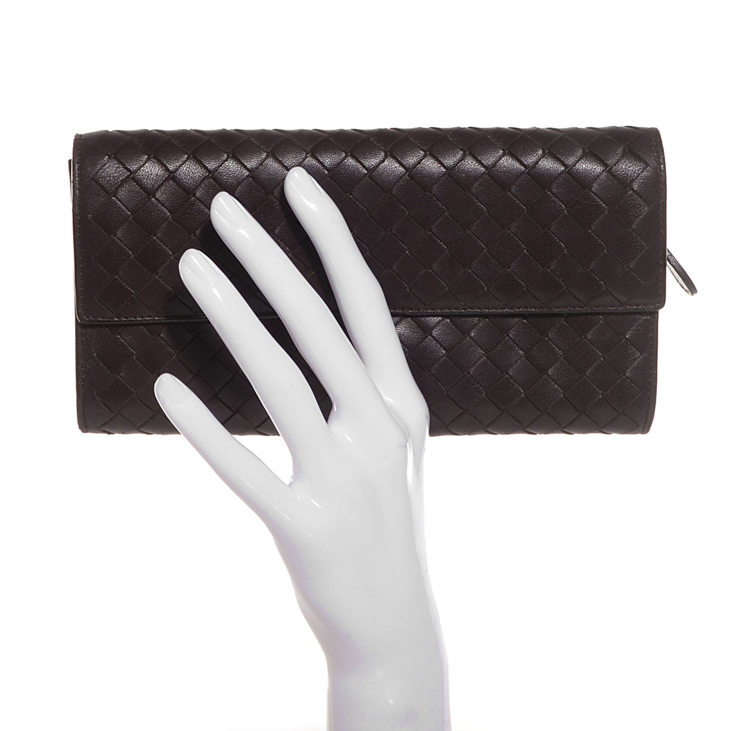 Bottega Veneta Nappa Intrecciato Continental Flap Wallet Ebano 2 of 9