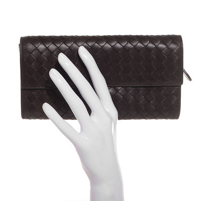 Bottega Veneta Nappa Intrecciato Continental Flap Wallet Ebano 2 of 9