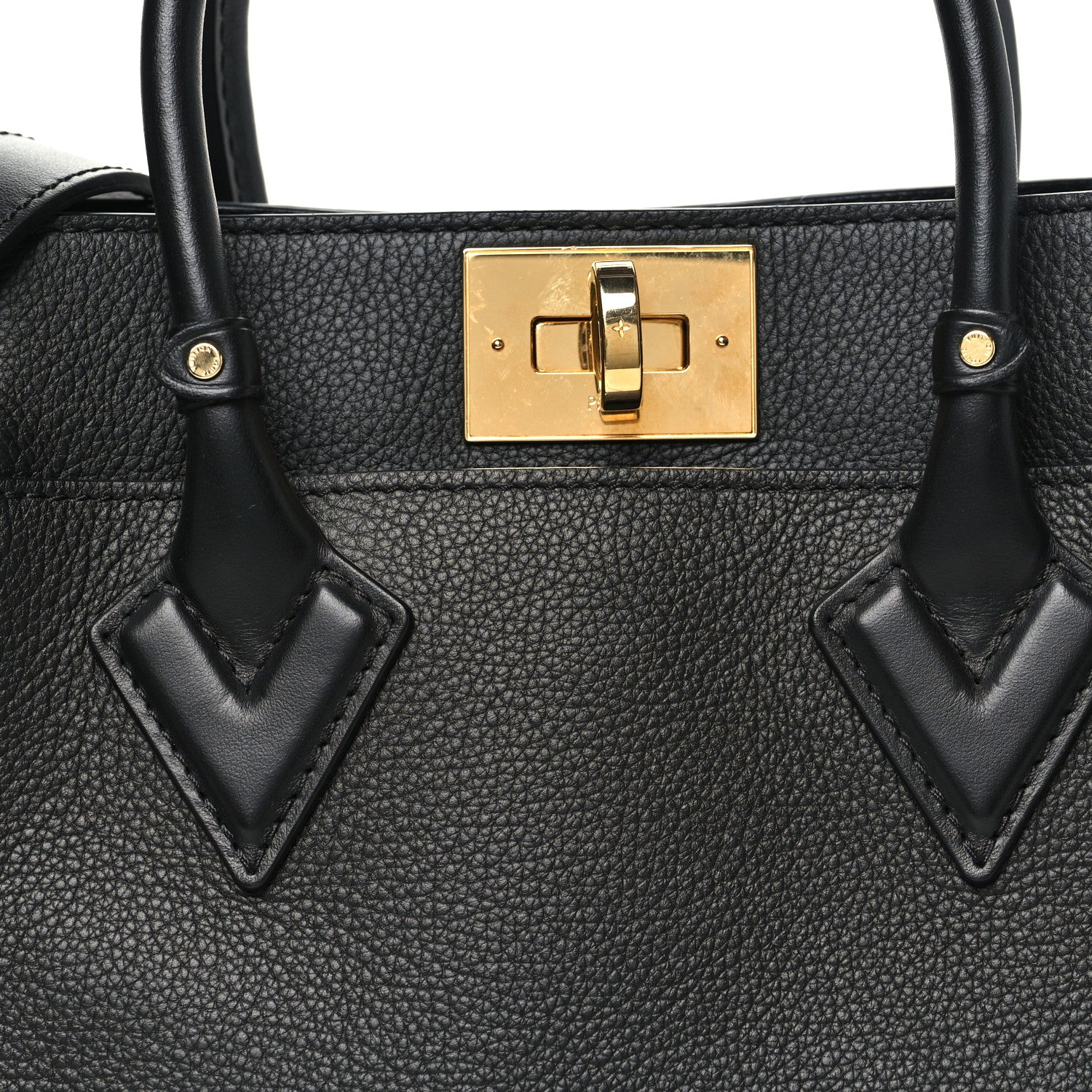 Louis Vuitton Calfskin Monogram On My Side PM Black 7 of 9