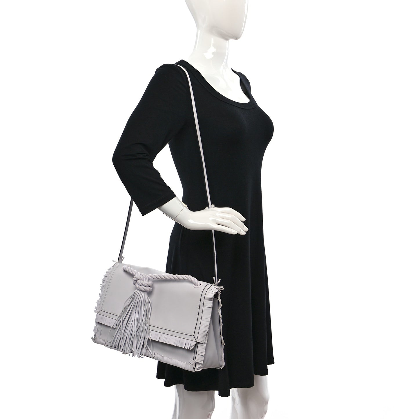 Calfskin The Rope Crossbody Bag White