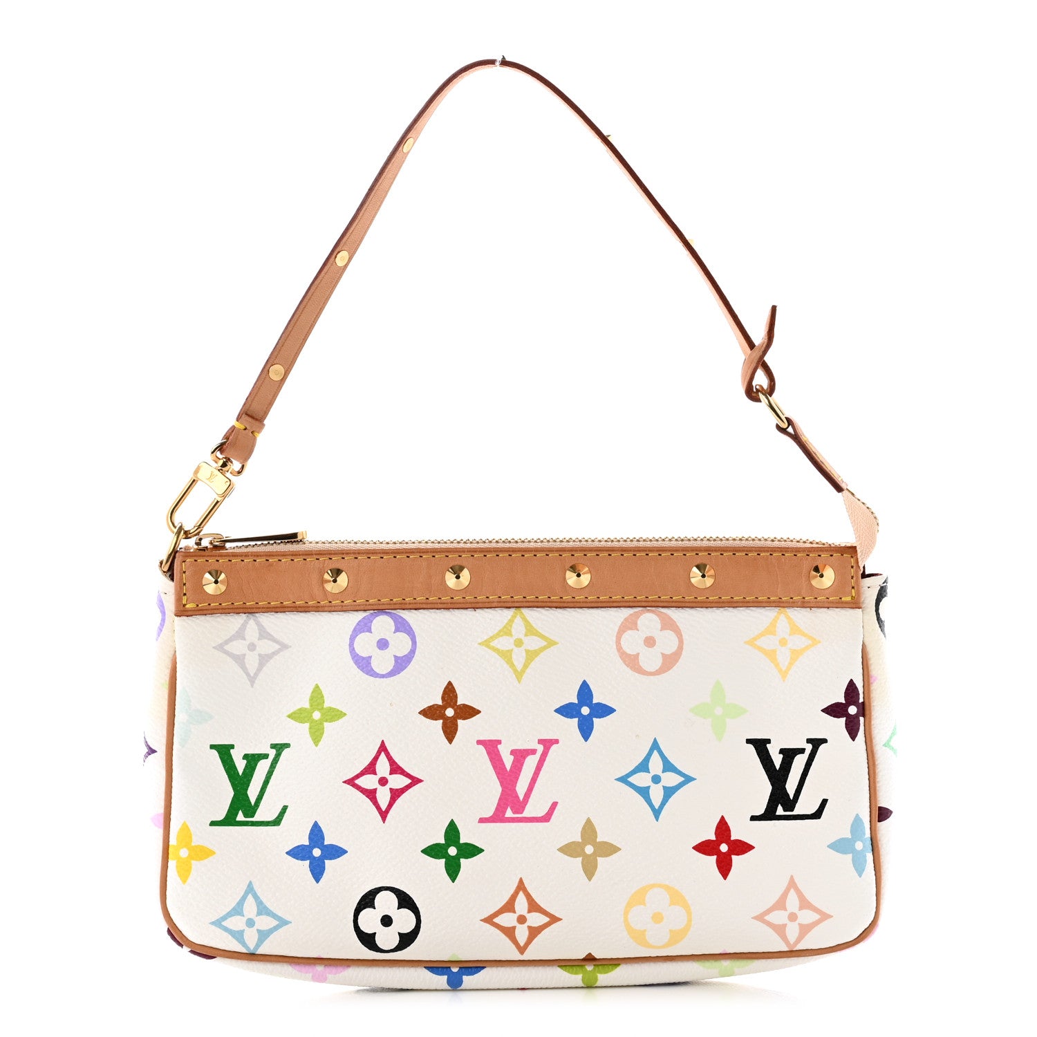 Louis Vuitton Monogram Multicolor Pochette Accessories White 1 of 6