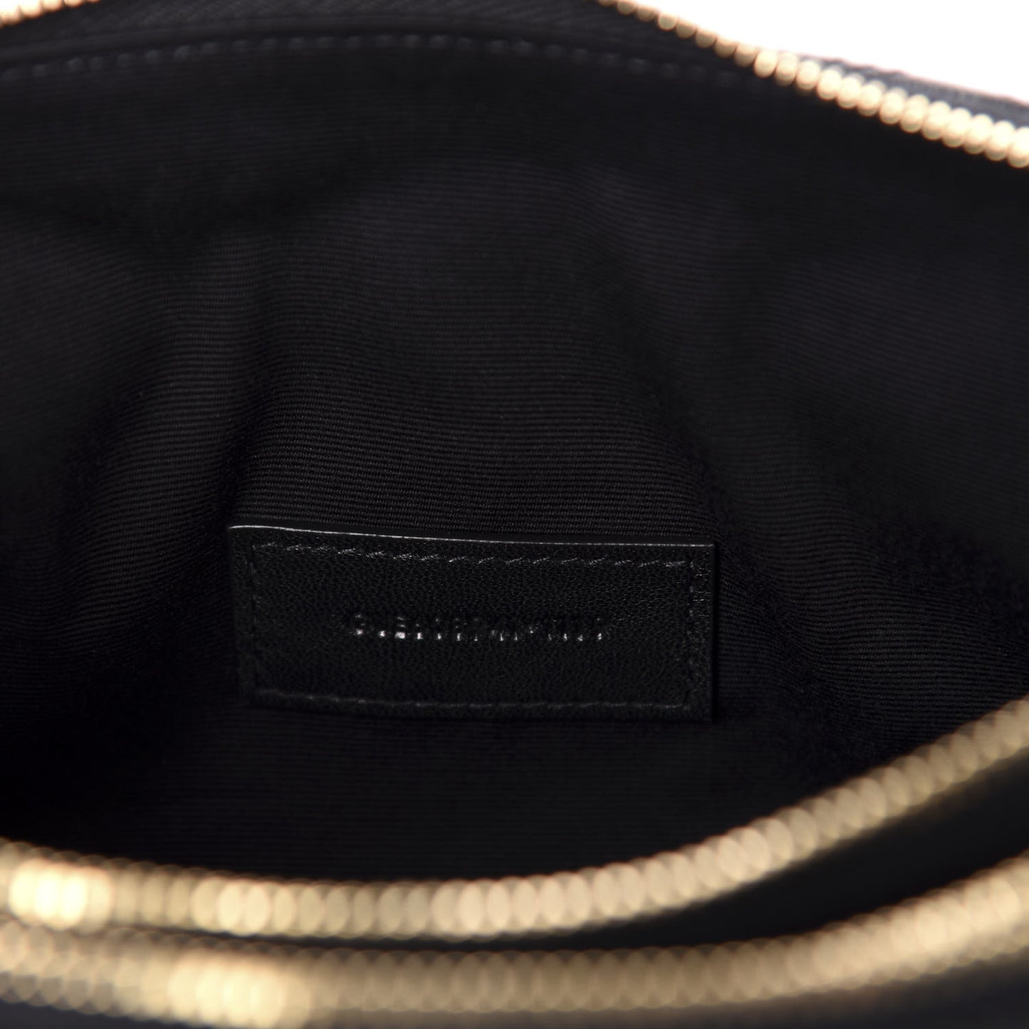 Grained Lambskin Quilted Mini Becky Double Zip Bag Black