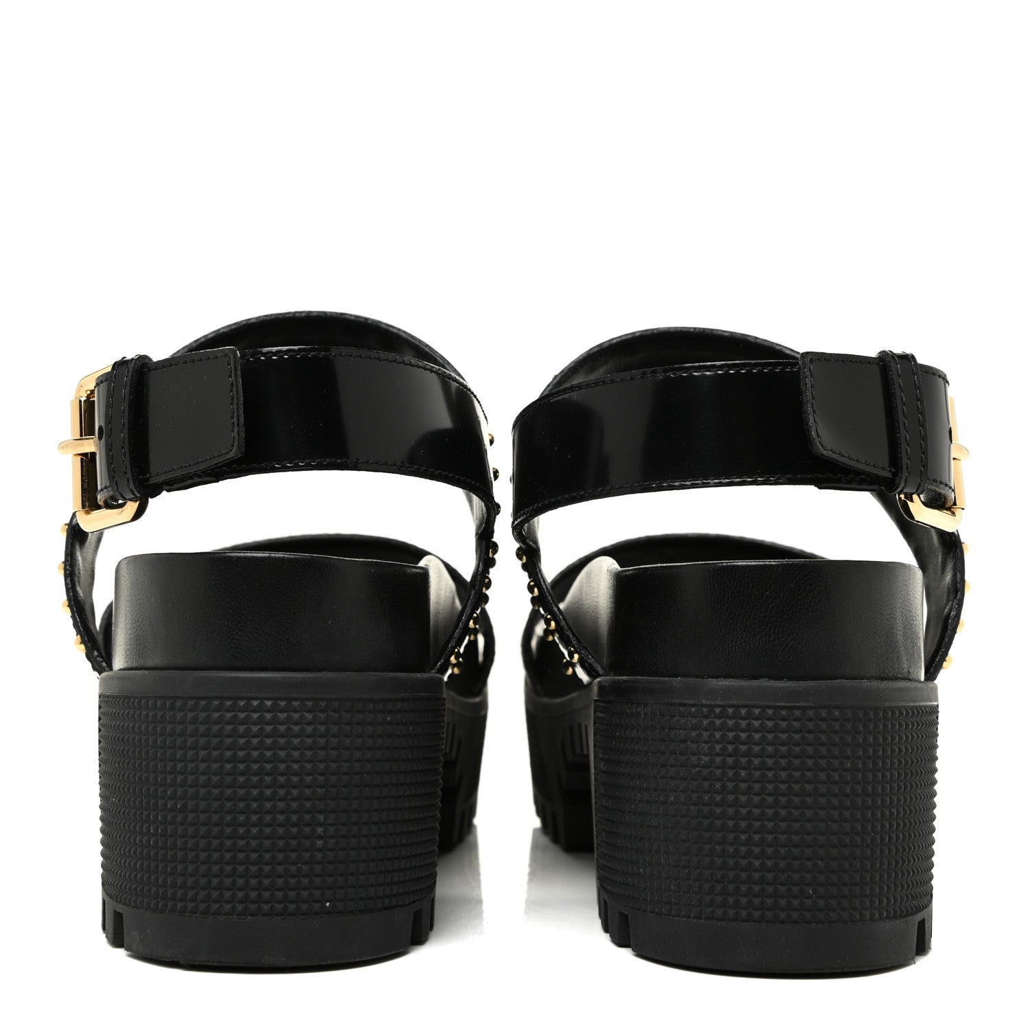Louis Vuitton Calfskin Monogram Laureate Platform Sandals 39 Black 4 of 11