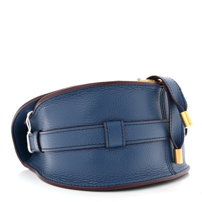 Chloe Grained Calfskin Small Marcie Saddle Bag Deep Denim 4 of 10