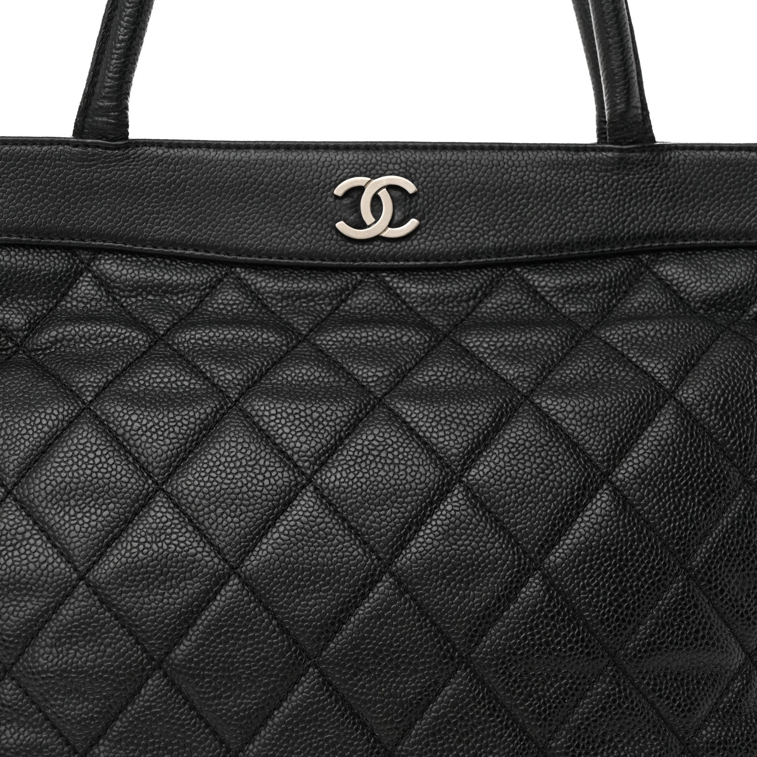 Chanel Caviar Quilted CC Shopping Tote Black 8 of 12