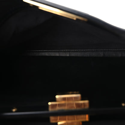 Fendi Vitello Seta Shiny Nappa Medium Peekaboo Iconic Satchel Black 6 of 12