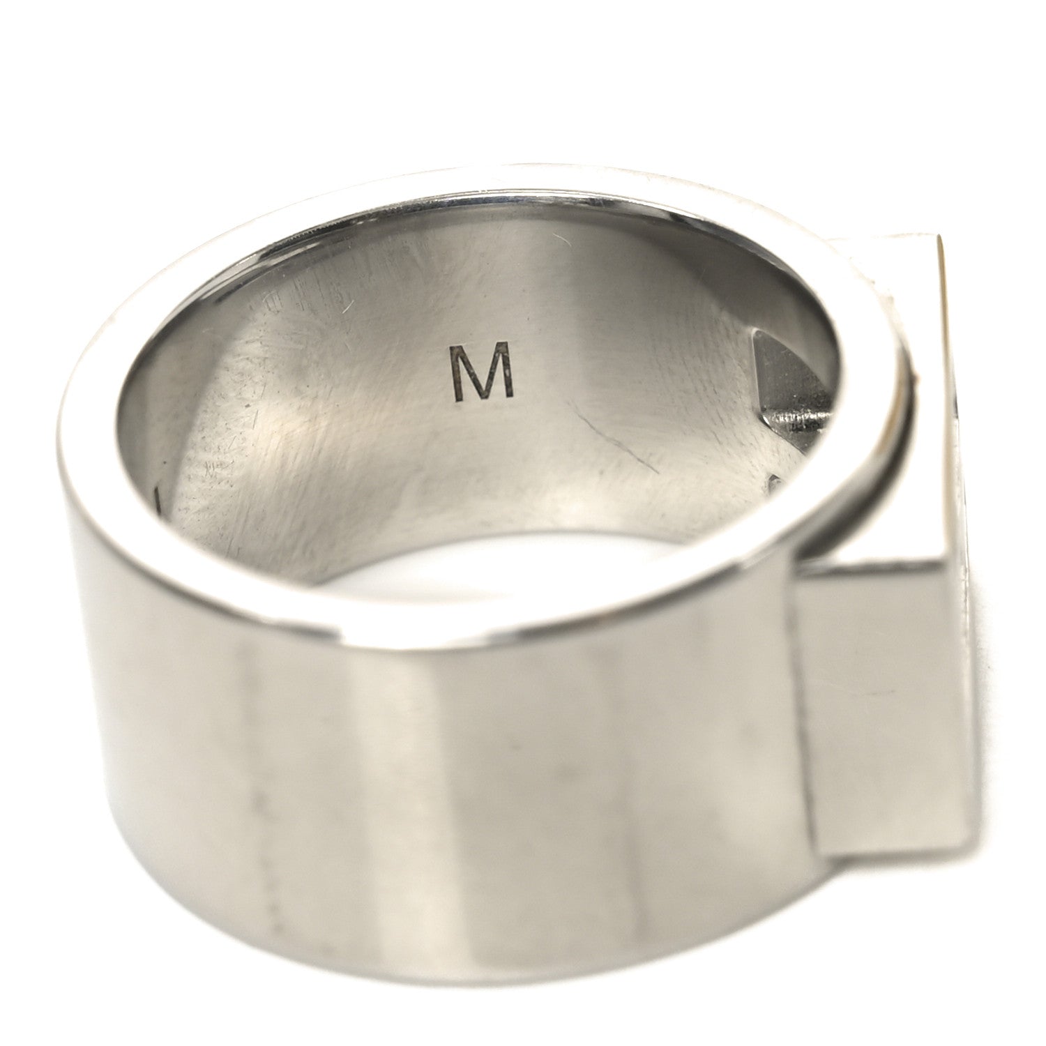 Fendi Metal Baguette Ring 62 10 Silver 5 of 6