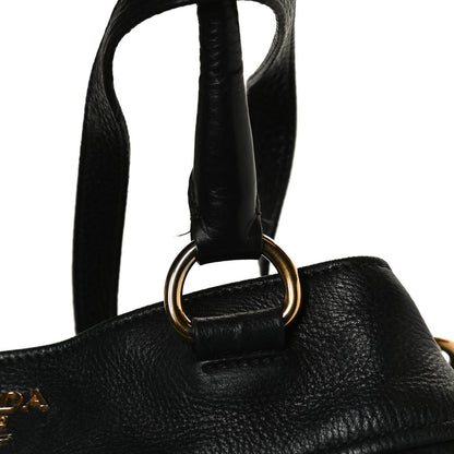 Prada Vitello Daino Top Handle Tote Black 15 of 16