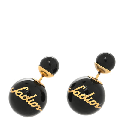 Christian Dior Metal J'Adior Mise En Dior Tribal Earrings Black 1 of 4