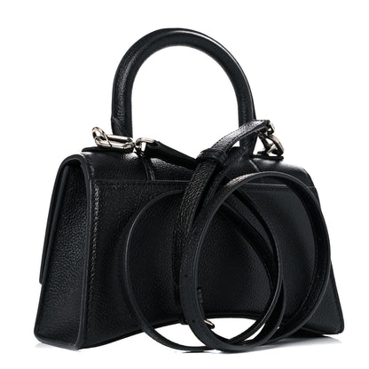 Balenciaga Grained Calfskin Hourglass Top Handle Bag XS Black 3 of 11