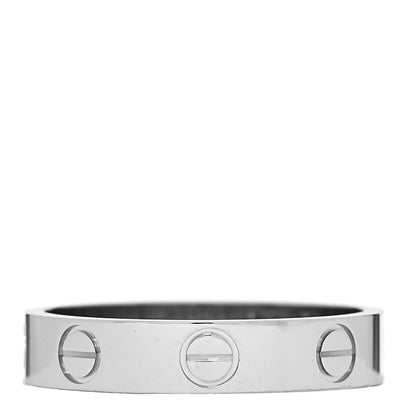 Cartier 18K White Gold 3.5mm LOVE Wedding Band Ring 50 5.25 1 of 5