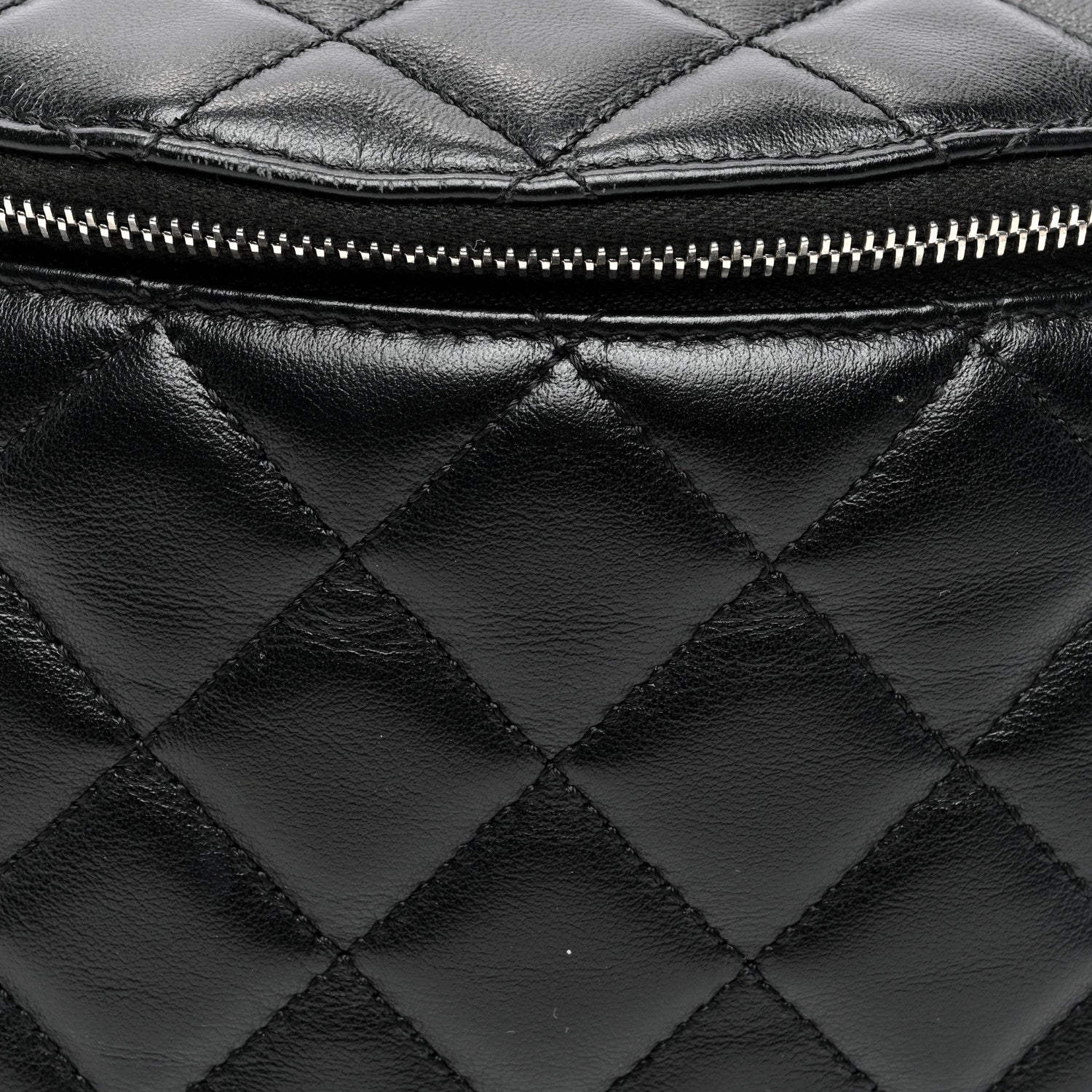 Chanel Calfskin Quilted Waist Belt Bag Black 8 of 10