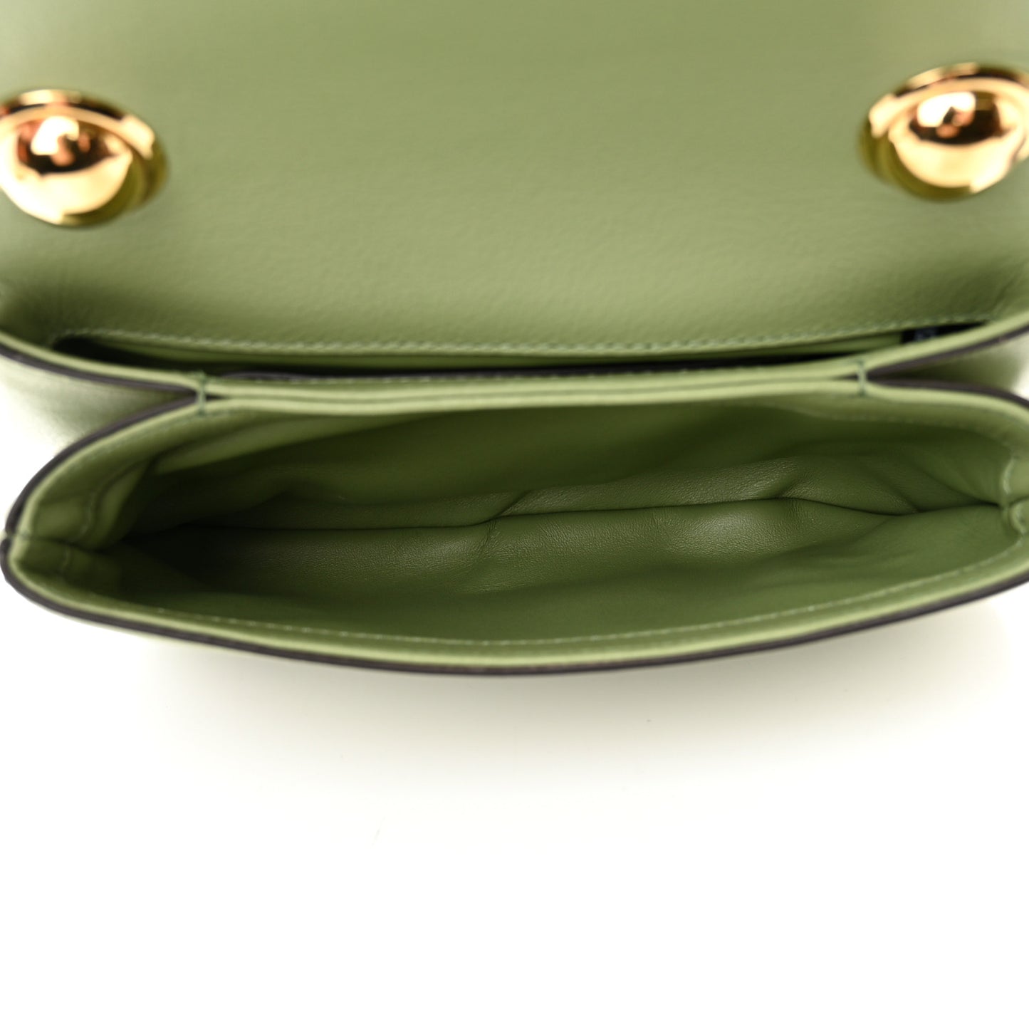 Roxy Calfskin Web Mini Blondie Shoulder Bag Salamander Green
