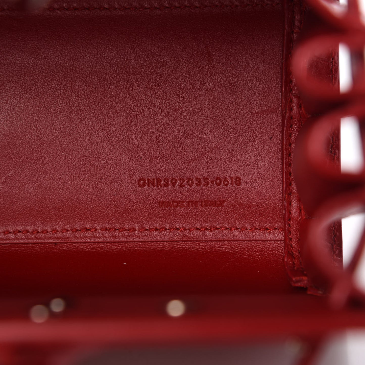 Calfskin Crocodile Embossed Nano Sac De Jour Red