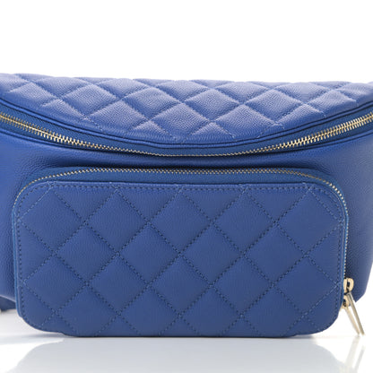Chanel Caviar Quilted Business Affinity Waist Belt Bag Dark Blue 8 of 10