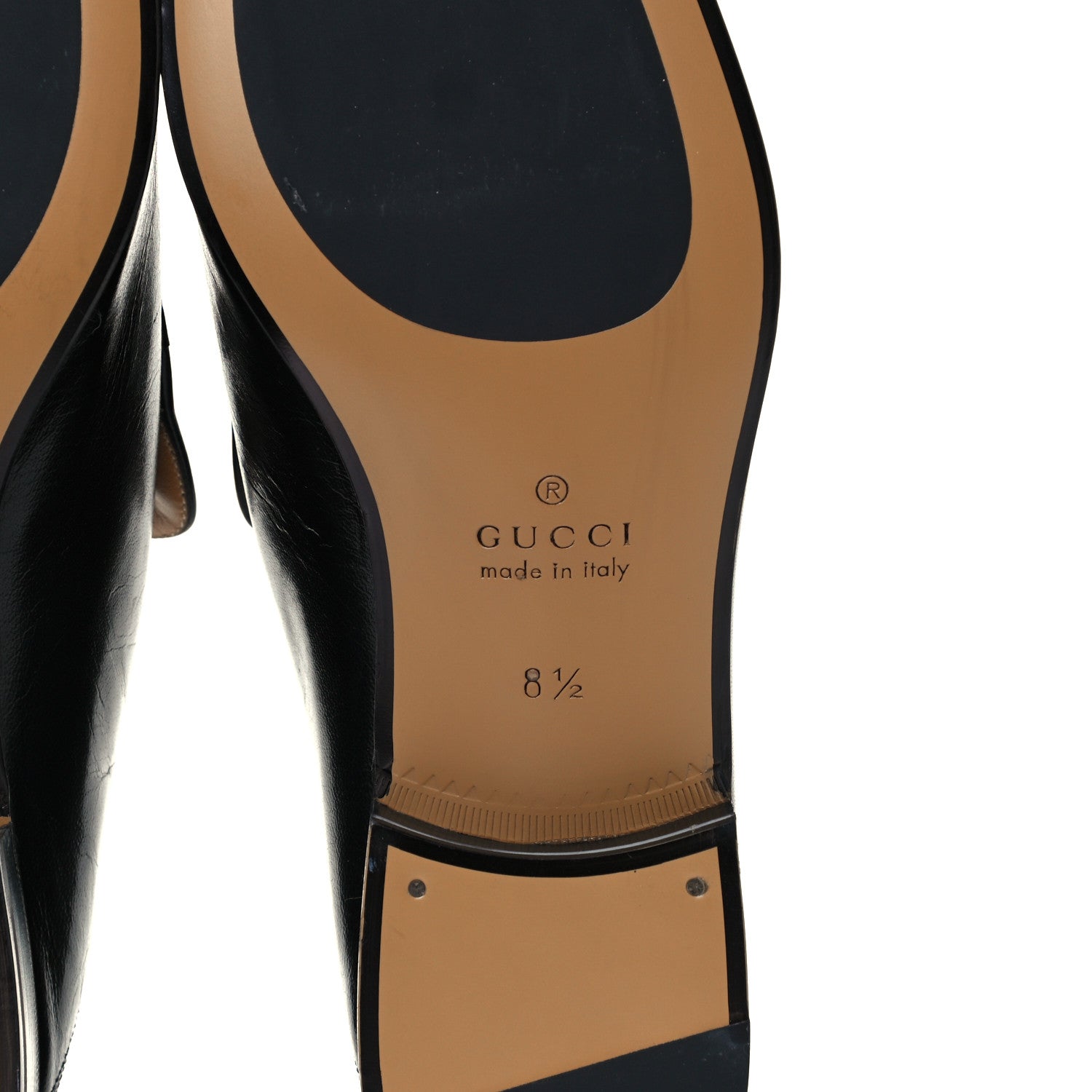 Gucci Goatskin Mens Horsebit Loafers 8.5 Black 7 of 9