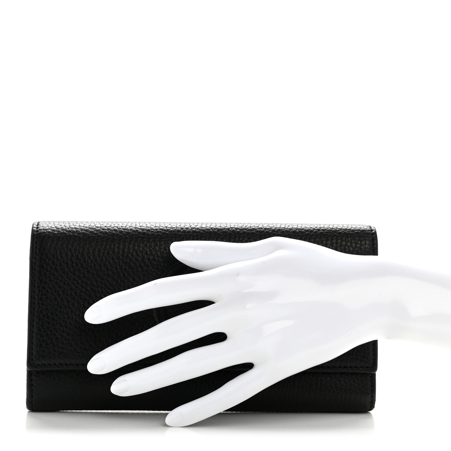 Gucci Pebbled Calfskin Large Soho Continental Wallet Black 2 of 9