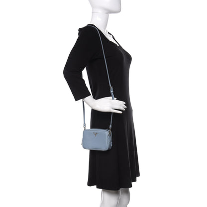 Prada Saffiano Mini Camera Crossbody Bag Astrale 2 of 11