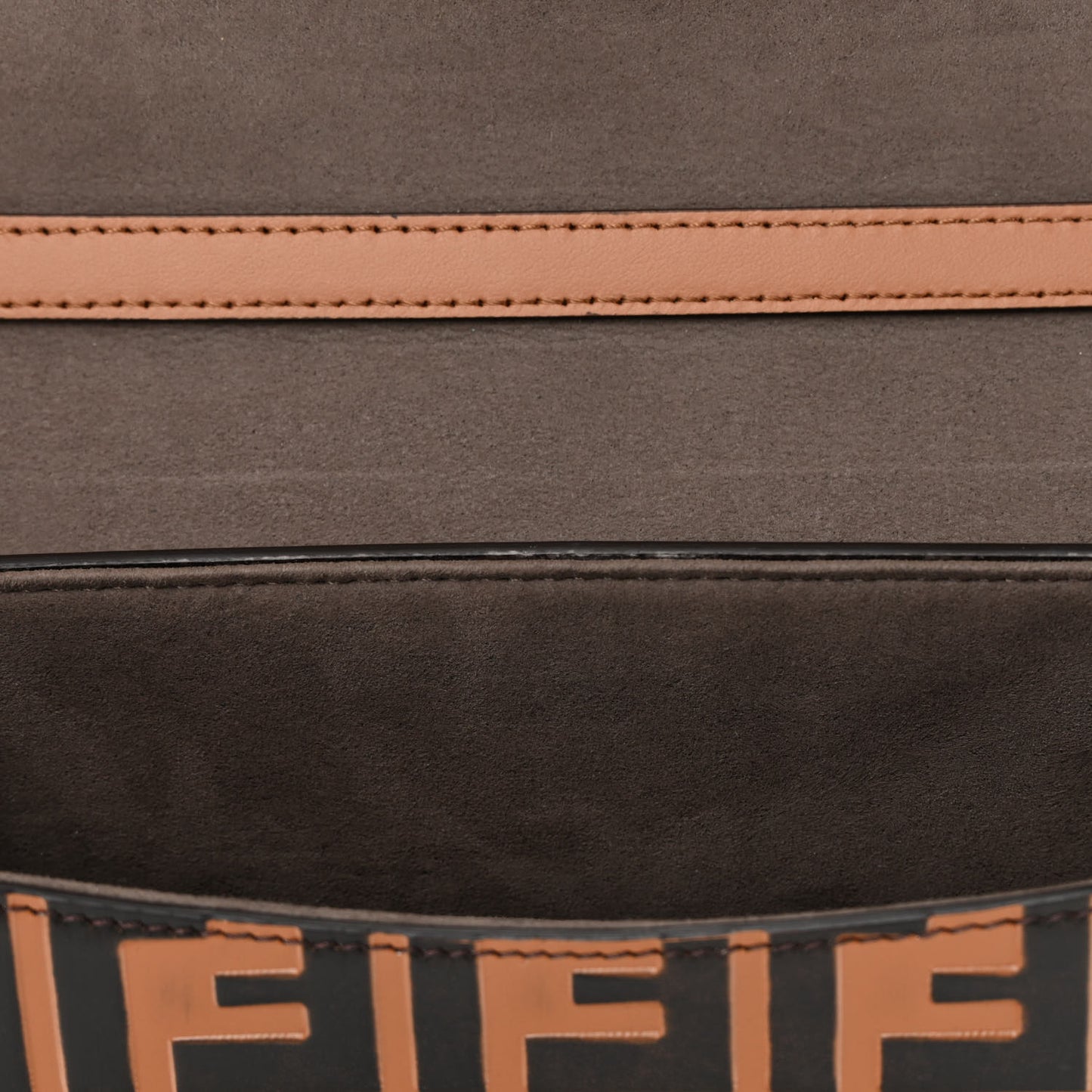 Vitello Century F is Fendi FF Embossed Kan I Shoulder Bag Orzo Tobacco
