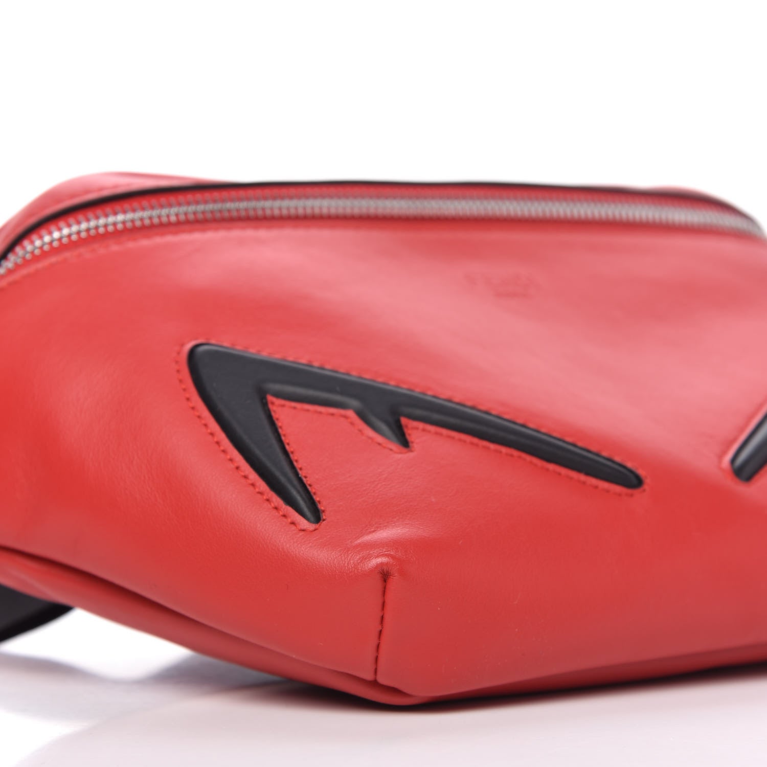 Fendi Vitello Grace Light Century Devil Eyes Belt Bag Rosso Black 6 of 10