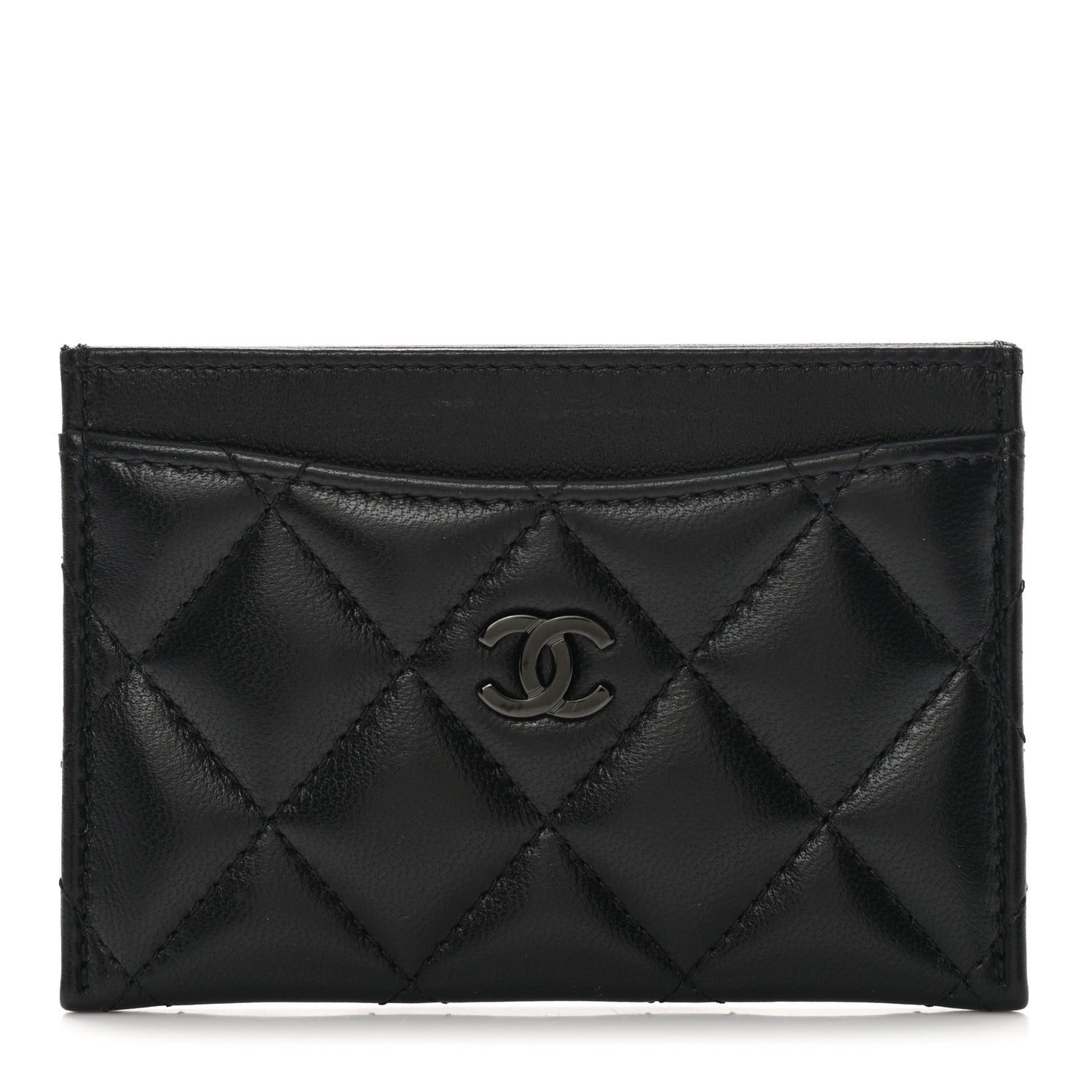 Chanel Lambskin Quilted Card Holder So Black 1 of 10