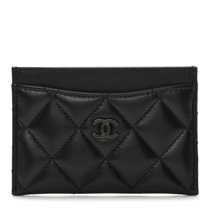 Chanel Lambskin Quilted Card Holder So Black 1 of 10