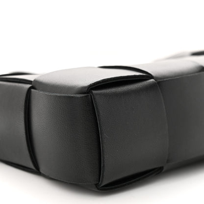 Bottega Veneta Calfskin Maxi Intrecciato Cassette Pouch On Strap Black 8 of 10