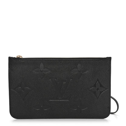 Louis Vuitton Empreinte Monogram Giant Neverfull MM Pochette Black 1 of 7