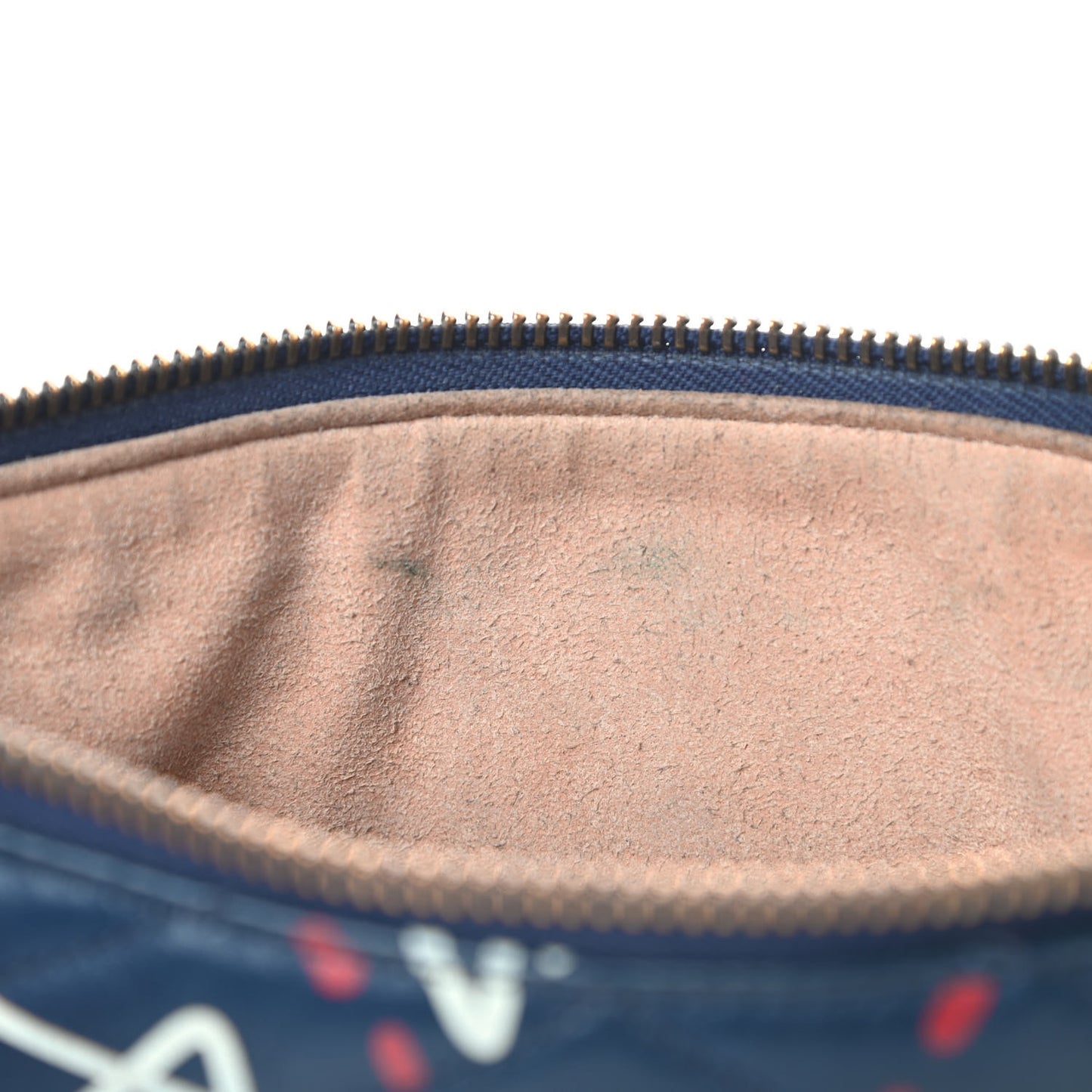 Calfskin Matelasse GucciGhost Mini GG Marmont Chain Bag Blue Agata Hibiscus Red