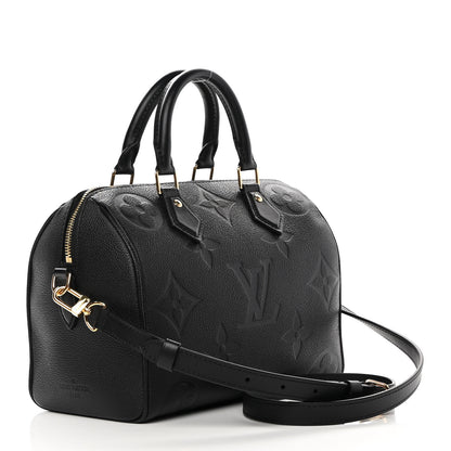 Louis Vuitton Empreinte Monogram Giant Speedy Bandouliere 25 Black 3 of 9