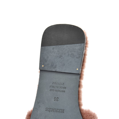 Hermes Woolskin Oran Sandals 36 Rose Aube 11 of 12