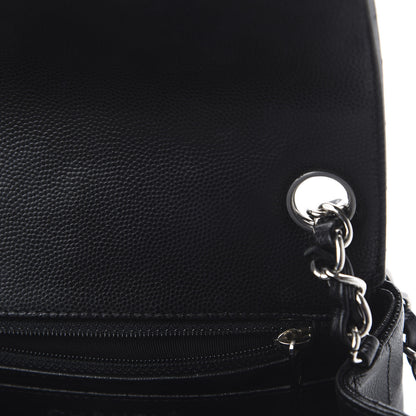 Chanel Caviar Chevron Quilted Mini Square Flap Black 11 of 11