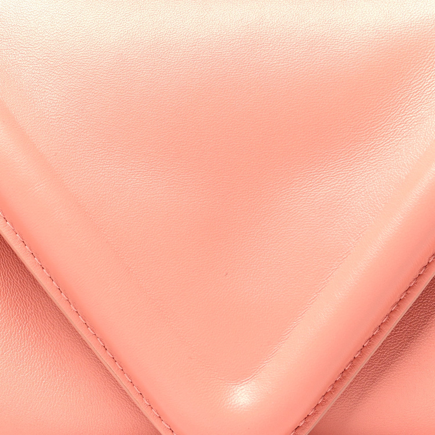 Bottega Veneta Lambskin Small Beak Triangle Flap Shoulder Bag Peachy Silver 8 of 10