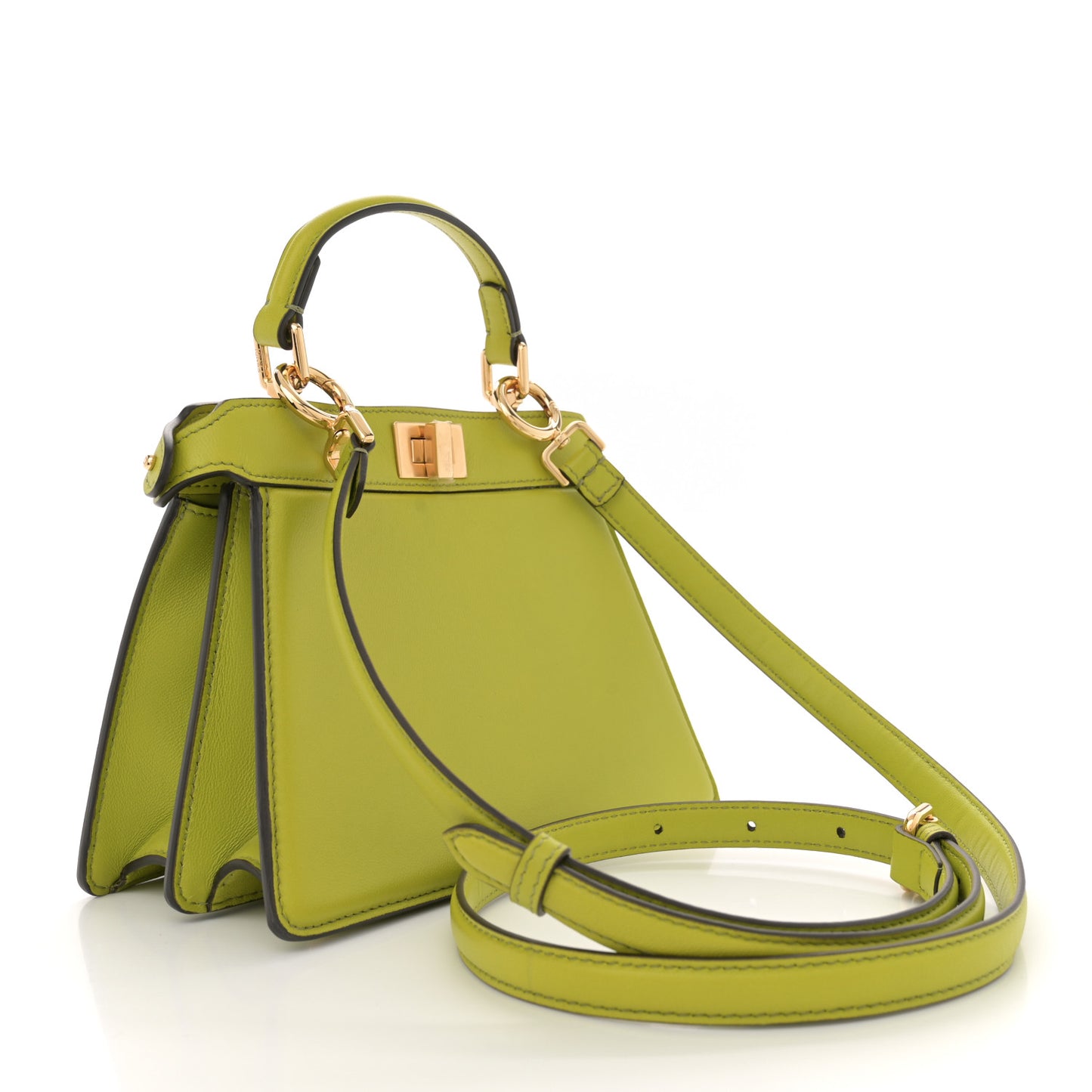 Shiny Nappa Petite Peekaboo I SEE U Satchel Wasabi